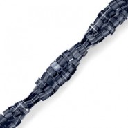 Top Facet kralen Cube 2x2mm Denim blue-pearl shine coating